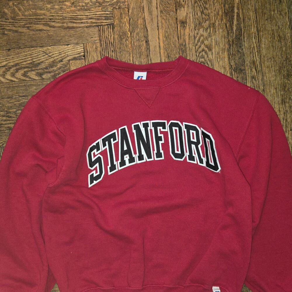 Vintage Stanford Sweatshirt Men M Russell Crewneck Sweater Stitched Y2K 2000s